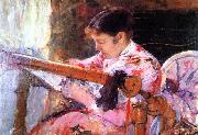 Mary Cassatt Lydia at the Tapestry Loom Sweden oil painting reproduction